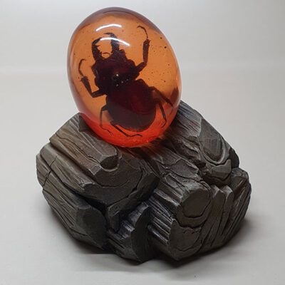 Stag Beetle in Faux Amber