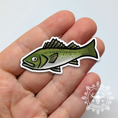 Sea Bass - Silver Vinyl Sticker